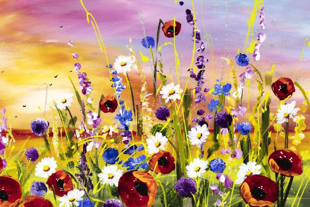 Floral Landscape - Original - SOLD by artist Rozanne Bell - Wyecliffe Galleries