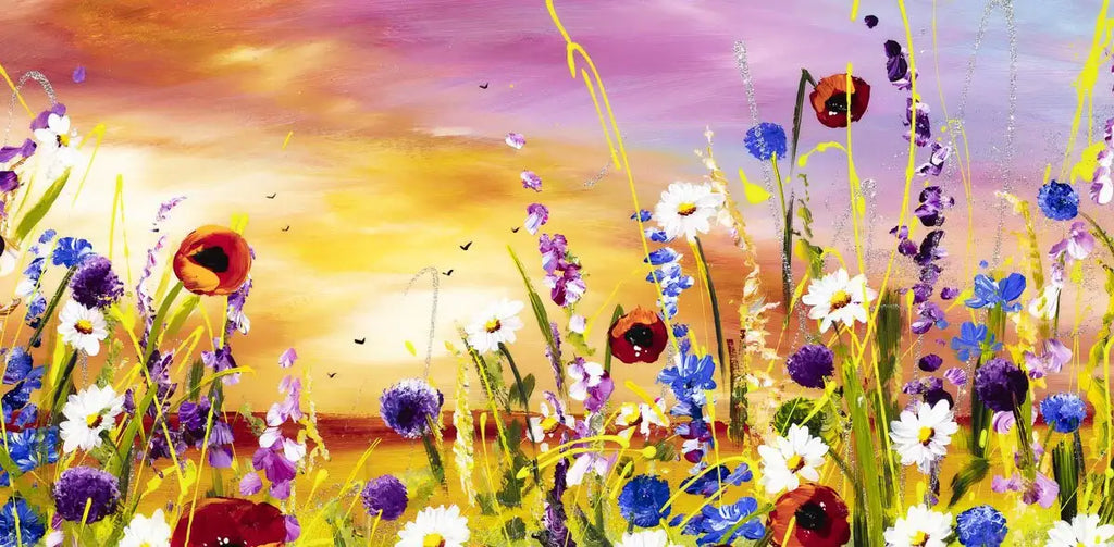 Floral Landscape - Original - SOLD by artist Rozanne Bell - Wyecliffe Galleries