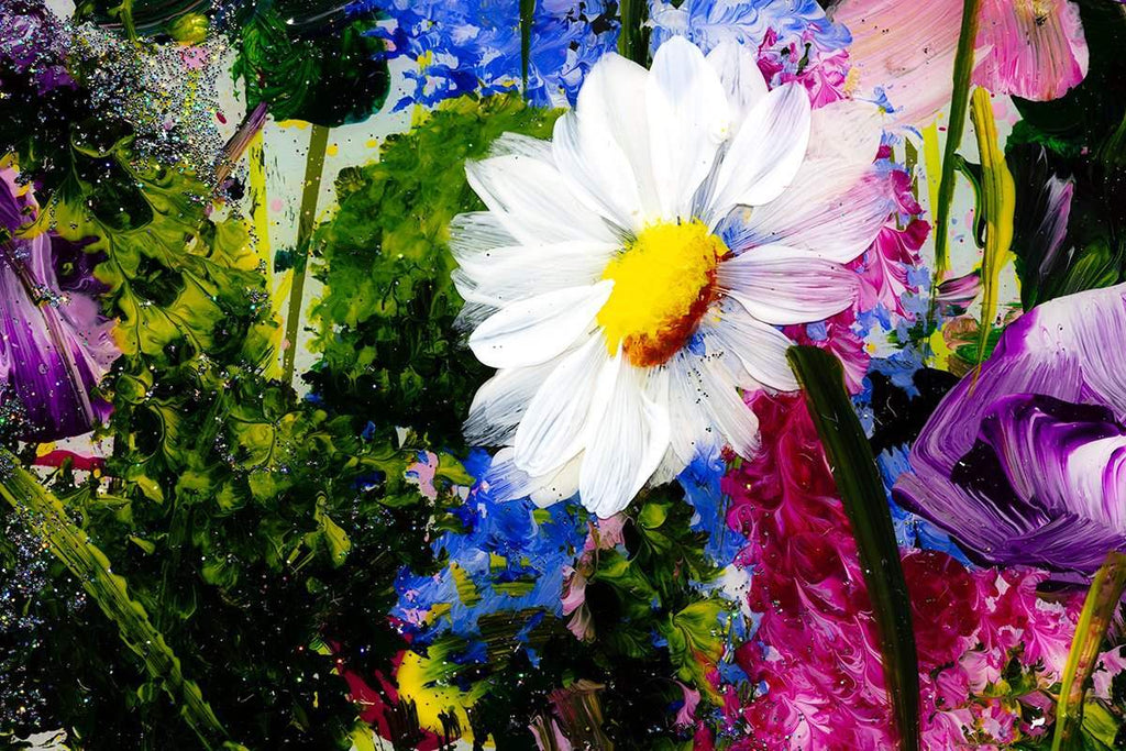 Floral Meadow - Original - SOLD by artist Rozanne Bell - Wyecliffe Galleries