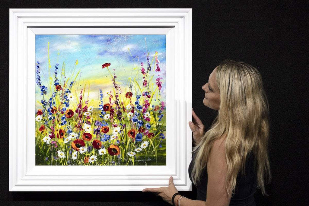 Floral Meadow - Original - SOLD by artist Rozanne Bell - Wyecliffe Galleries