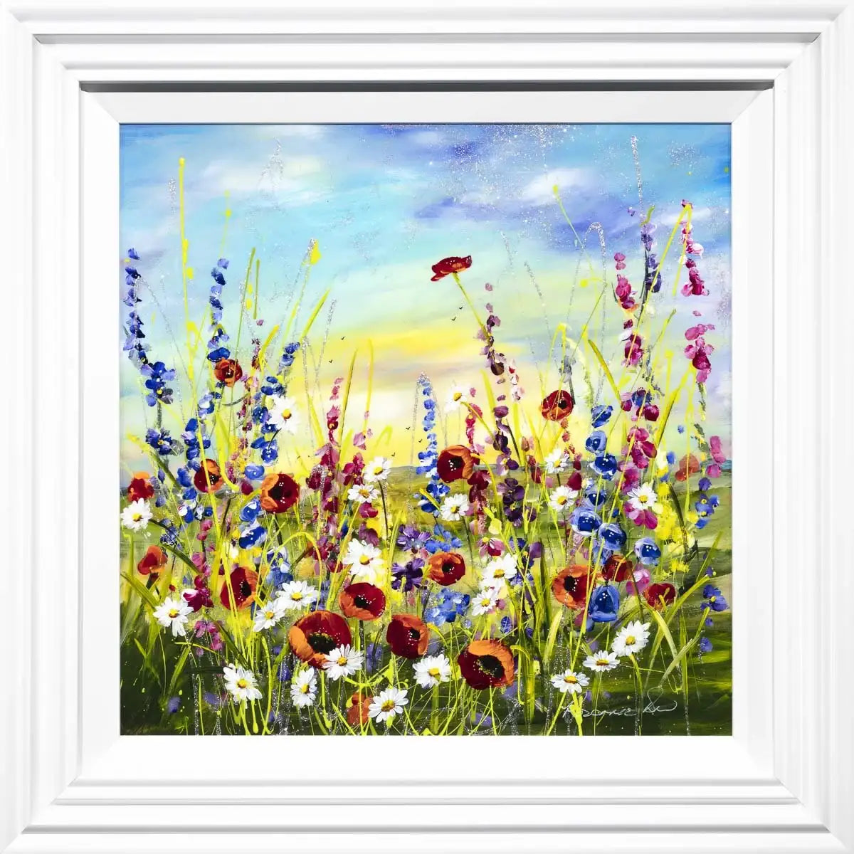 Floral Meadow - Original - SOLD by artist Rozanne Bell - Wyecliffe Galleries