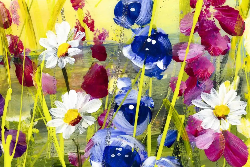 Floral Meadow - Original - SOLD by artist Rozanne Bell - Wyecliffe Galleries