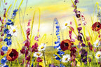 Floral Meadow - Original - SOLD by artist Rozanne Bell - Wyecliffe Galleries