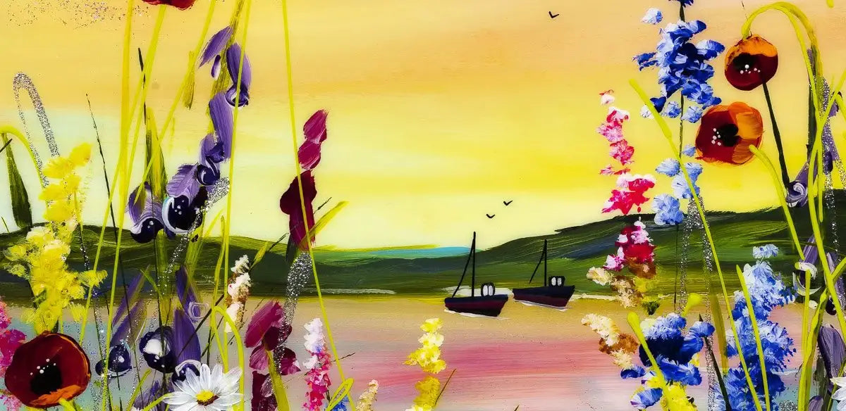 Floral Paradise - Original - SOLD by artist Rozanne Bell - Wyecliffe Galleries