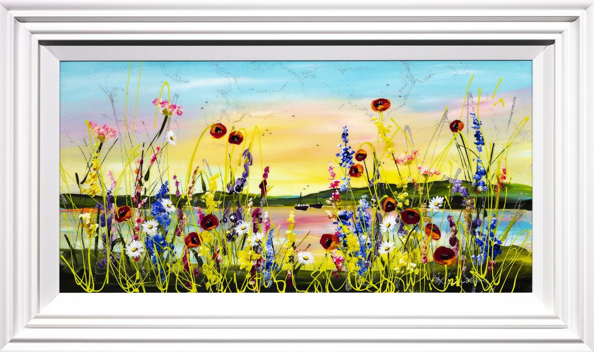 Floral Paradise - Original Rozanne Bell Framed