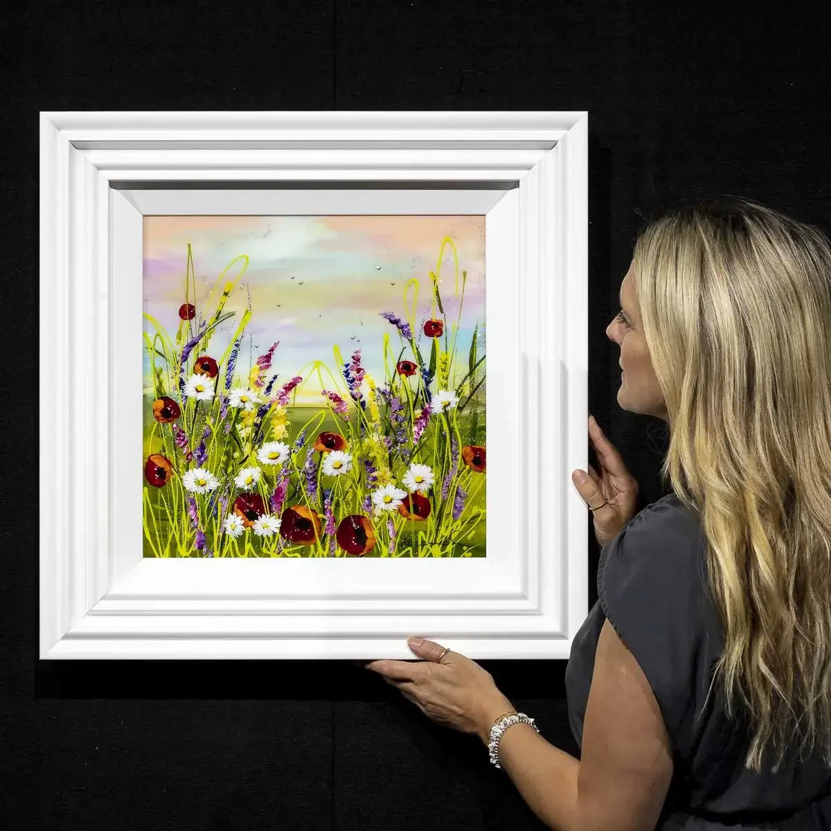 Floral Sunset - Original - SOLD by artist Rozanne Bell - Wyecliffe Galleries