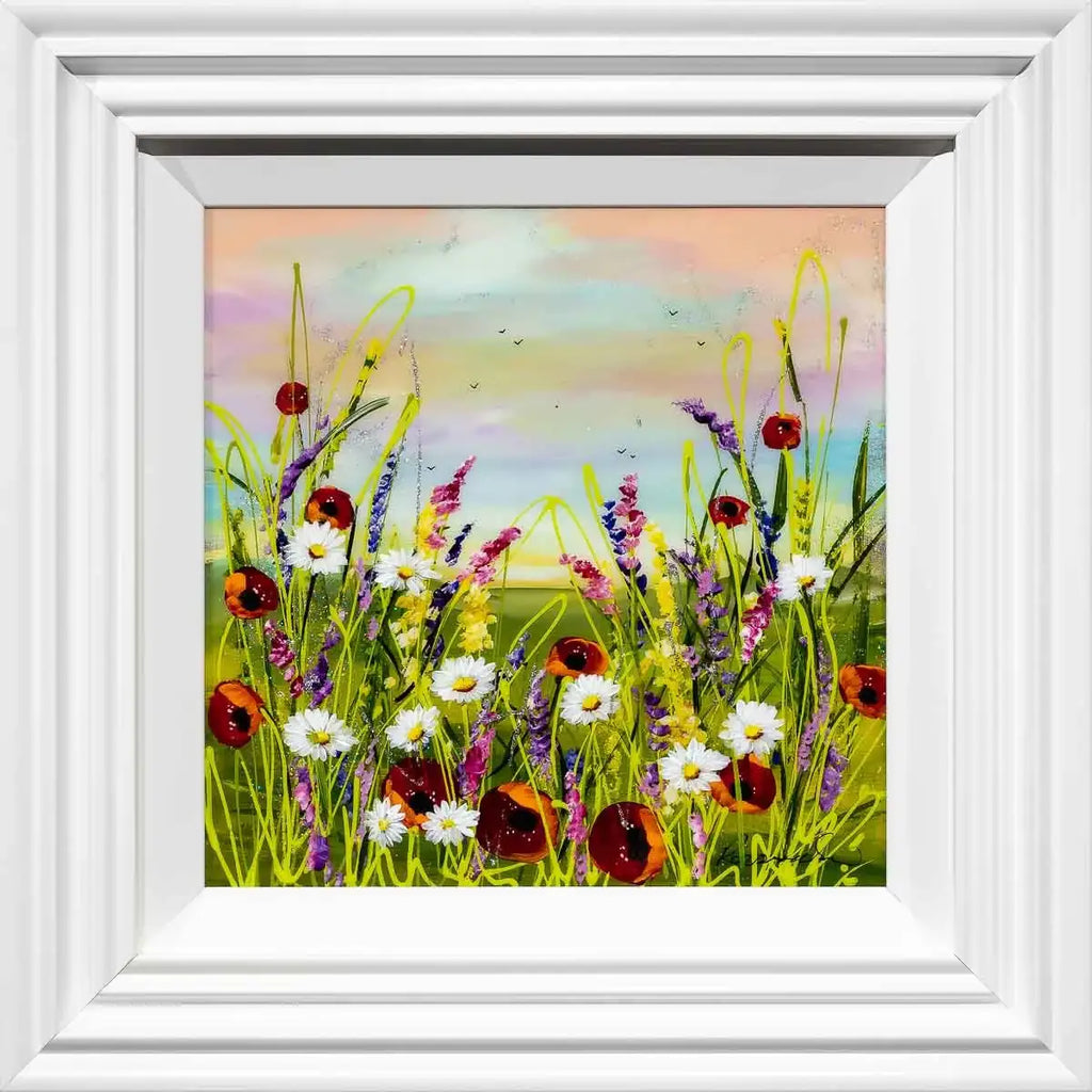 Floral Sunset - Original - SOLD by artist Rozanne Bell - Wyecliffe Galleries