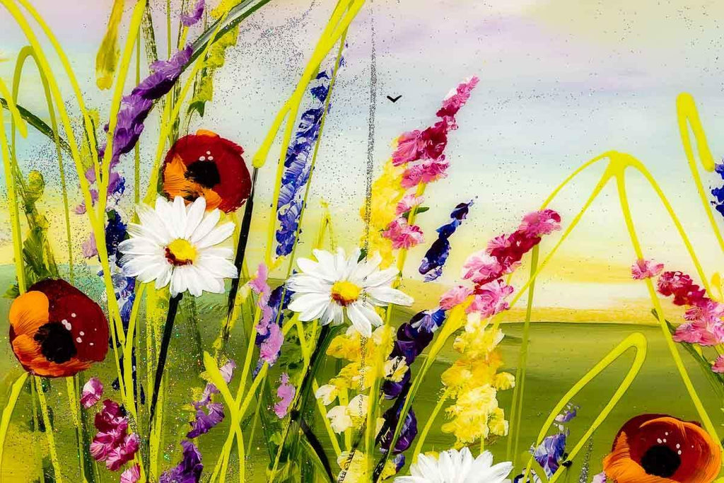 Floral Sunset - Original - SOLD by artist Rozanne Bell - Wyecliffe Galleries