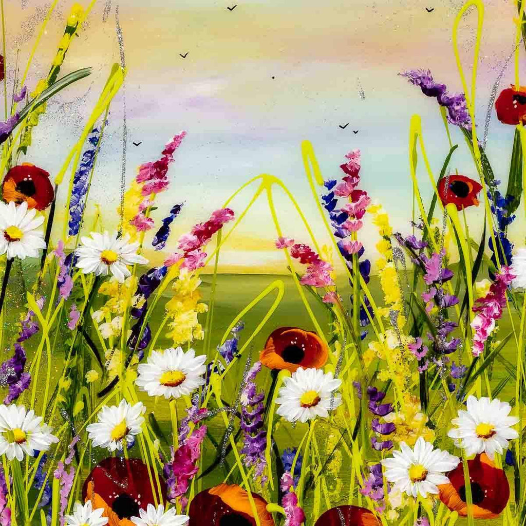 Floral Sunset - Original - SOLD by artist Rozanne Bell - Wyecliffe Galleries