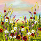 Floral Sunset - Original - SOLD by artist Rozanne Bell - Wyecliffe Galleries