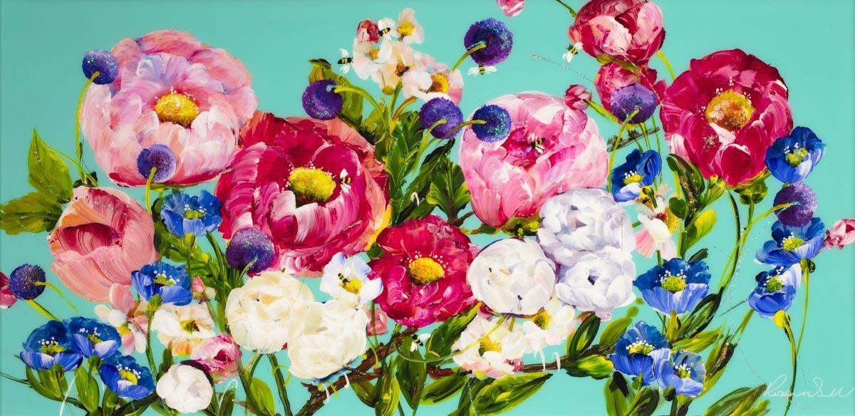 Flower Haze - Original - SOLD by artist Rozanne Bell - Wyecliffe Galleries