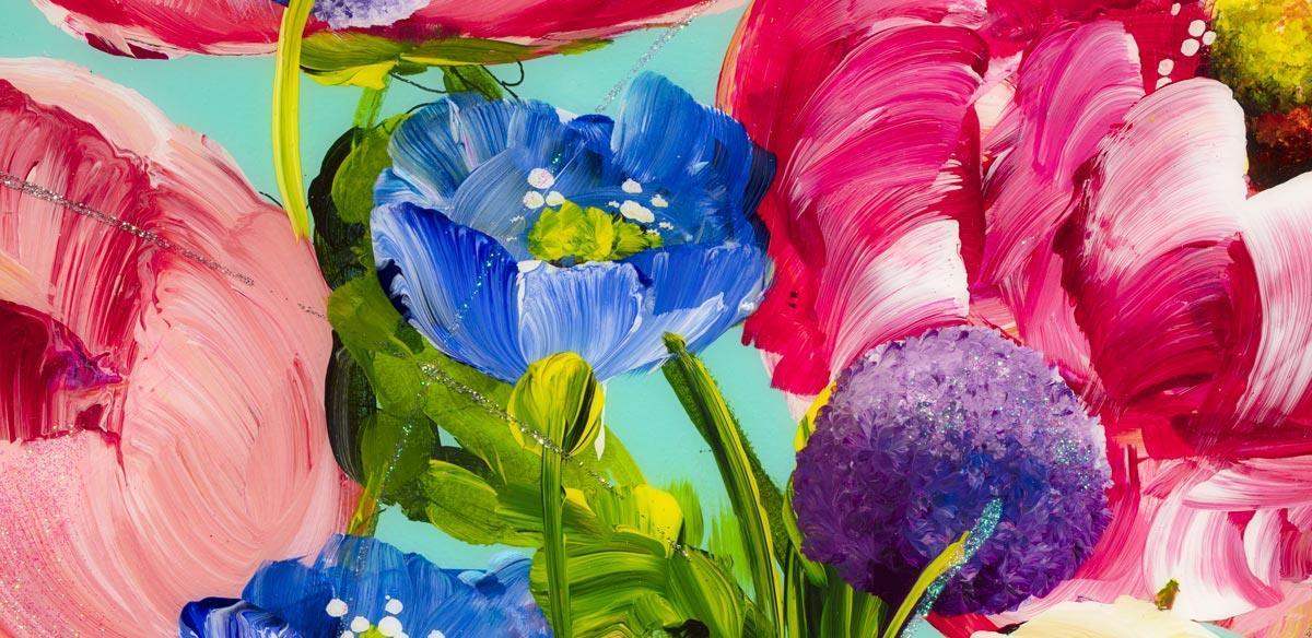 Flower Haze - Original - SOLD by artist Rozanne Bell - Wyecliffe Galleries