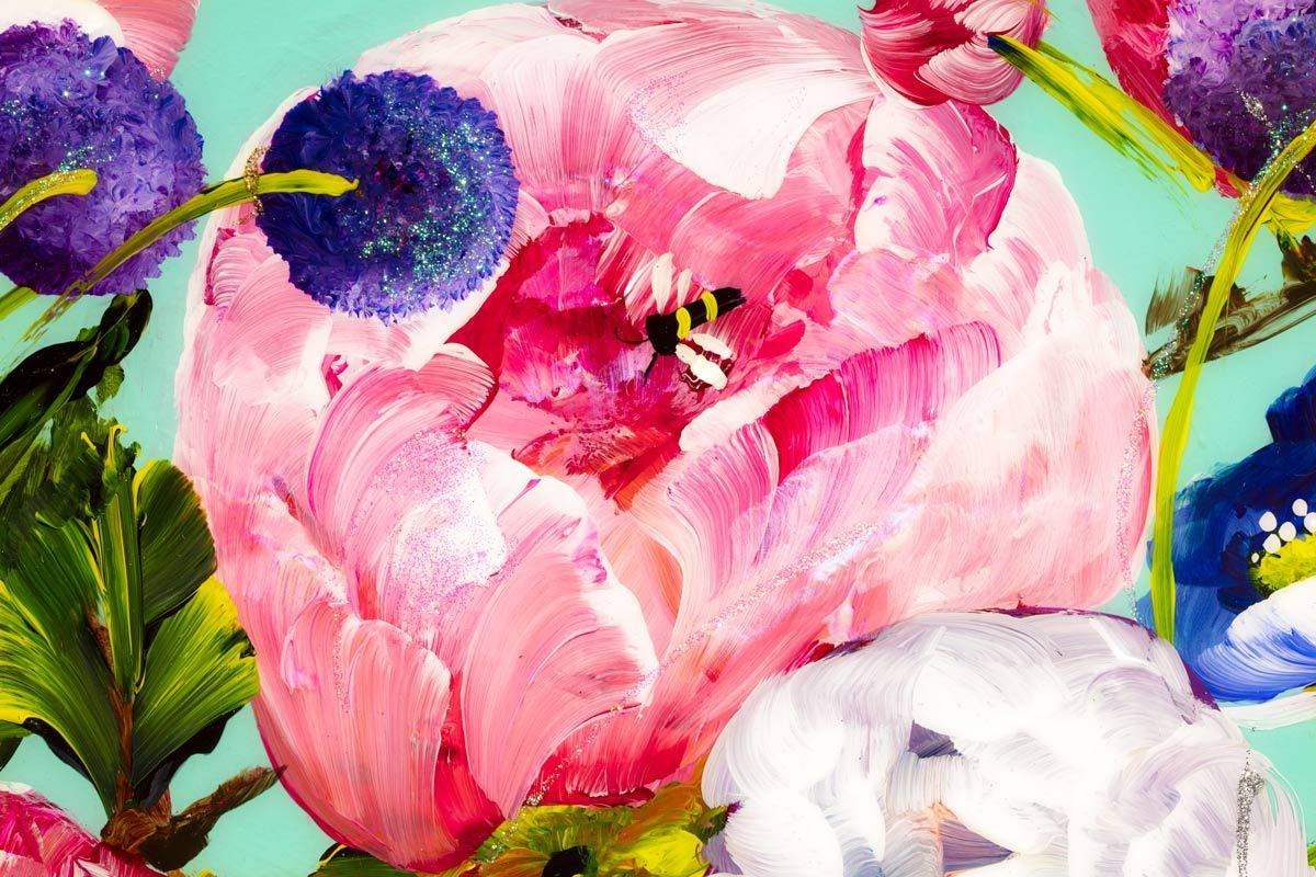 Flower Haze - Original - SOLD by artist Rozanne Bell - Wyecliffe Galleries