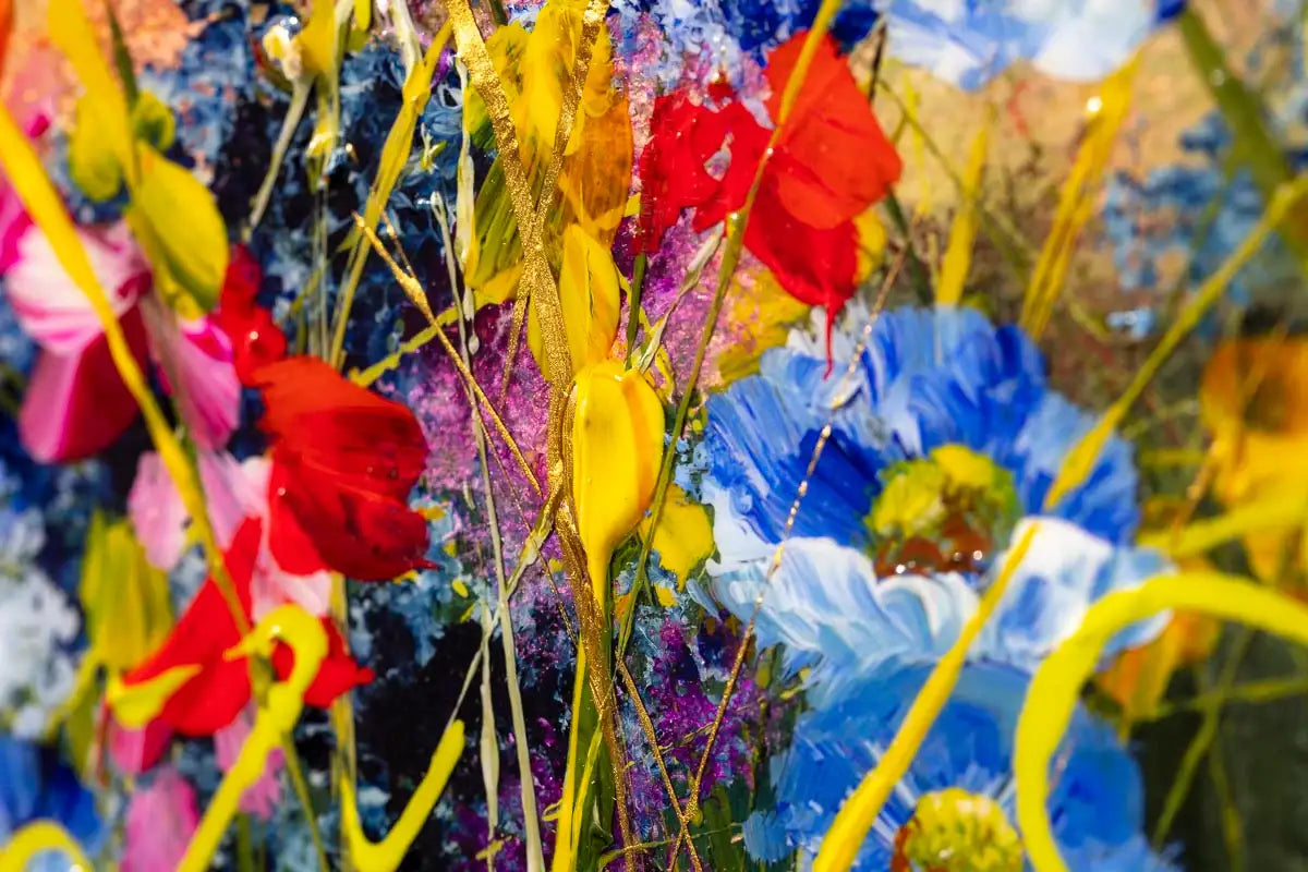 Flowering Meadows - Original - SOLD by artist Rozanne Bell - Wyecliffe Galleries