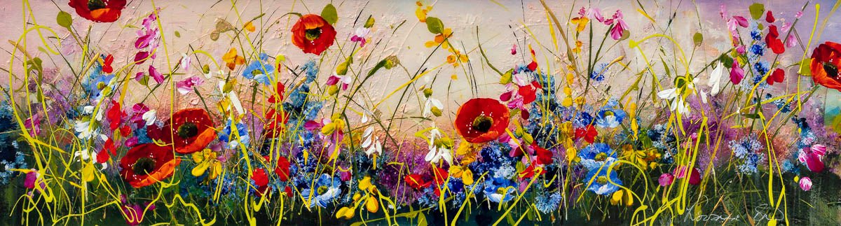 Flowering Meadows - RRP & SIZE TBC Rozanne Bell Framed