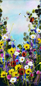 Flowering Pastures - Original - SOLD by artist Rozanne Bell - Wyecliffe Galleries