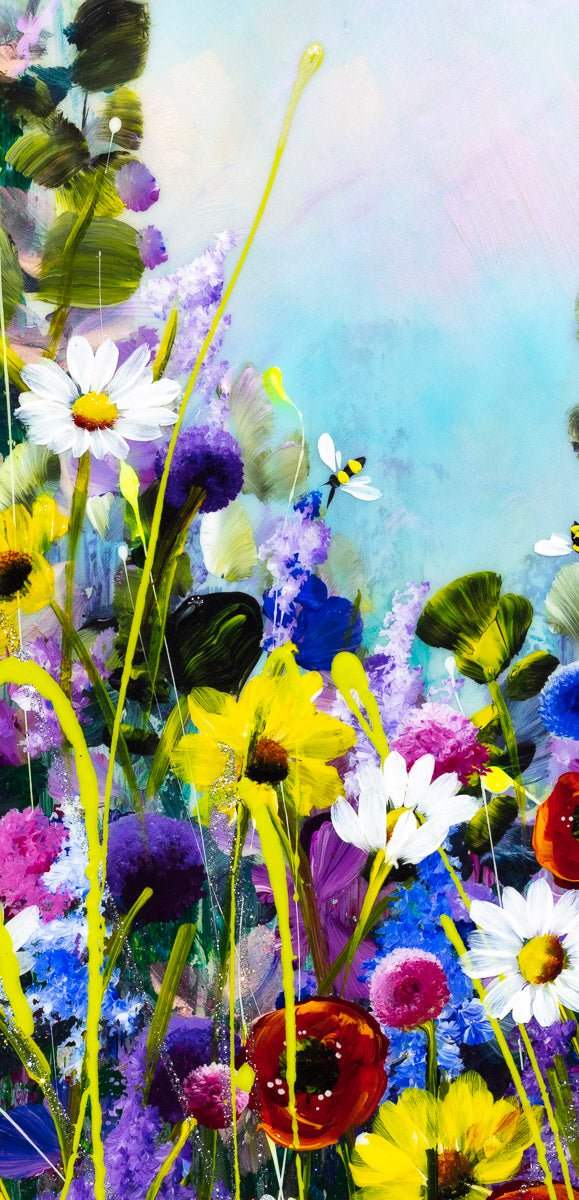 Flowering Pastures - Original - SOLD by artist Rozanne Bell - Wyecliffe Galleries