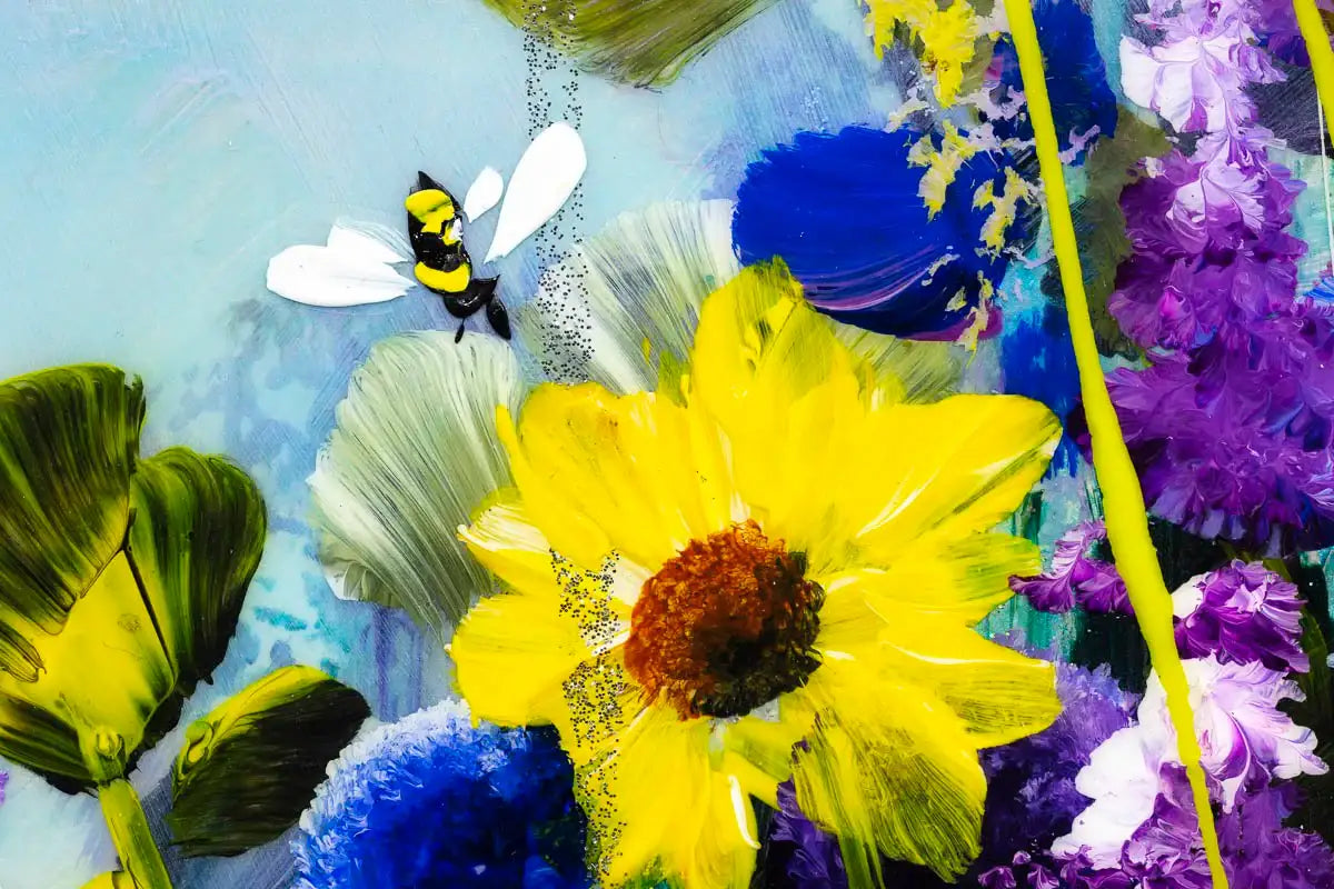 Flowering Pastures - Original - SOLD by artist Rozanne Bell - Wyecliffe Galleries