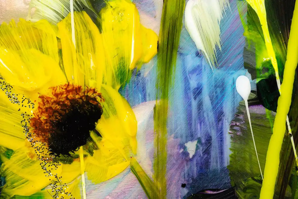 Flowering Pastures - Original - SOLD by artist Rozanne Bell - Wyecliffe Galleries