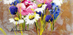 Flowers and Daisies - Original - SOLD by artist Rozanne Bell - Wyecliffe Galleries