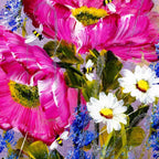 Flowers Before Dawn - Original - SOLD by artist Rozanne Bell - Wyecliffe Galleries