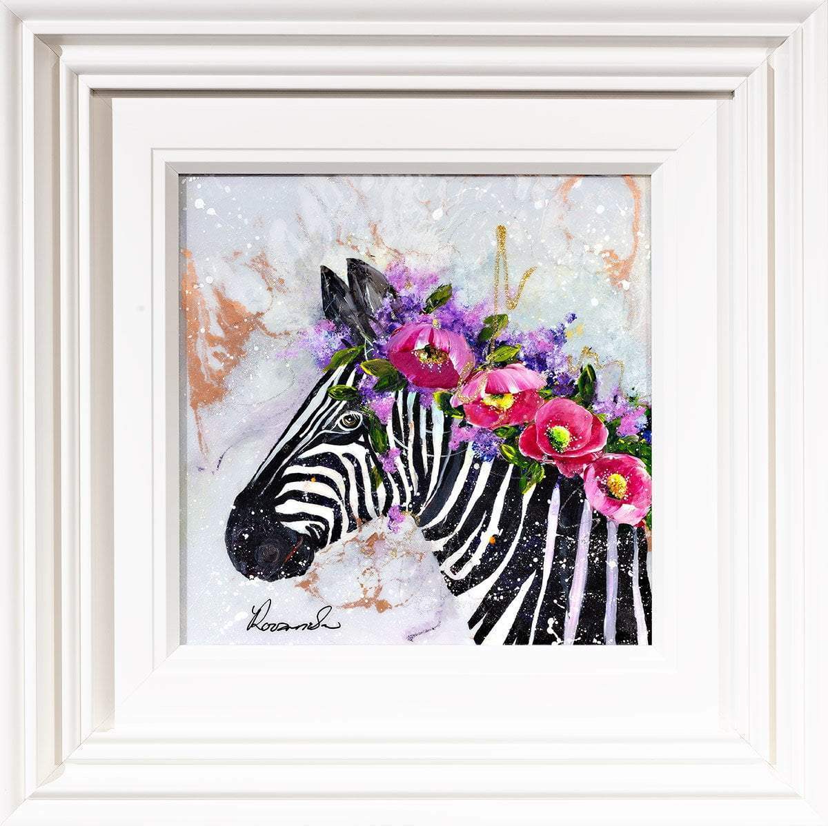 Flowers In My Hair - Original - SOLD by artist Rozanne Bell - Wyecliffe Galleries