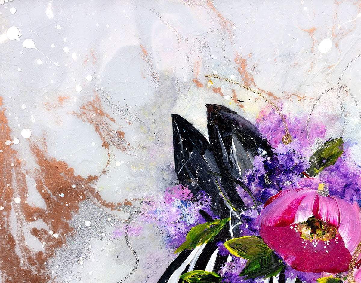 Flowers In My Hair - Original - SOLD by artist Rozanne Bell - Wyecliffe Galleries