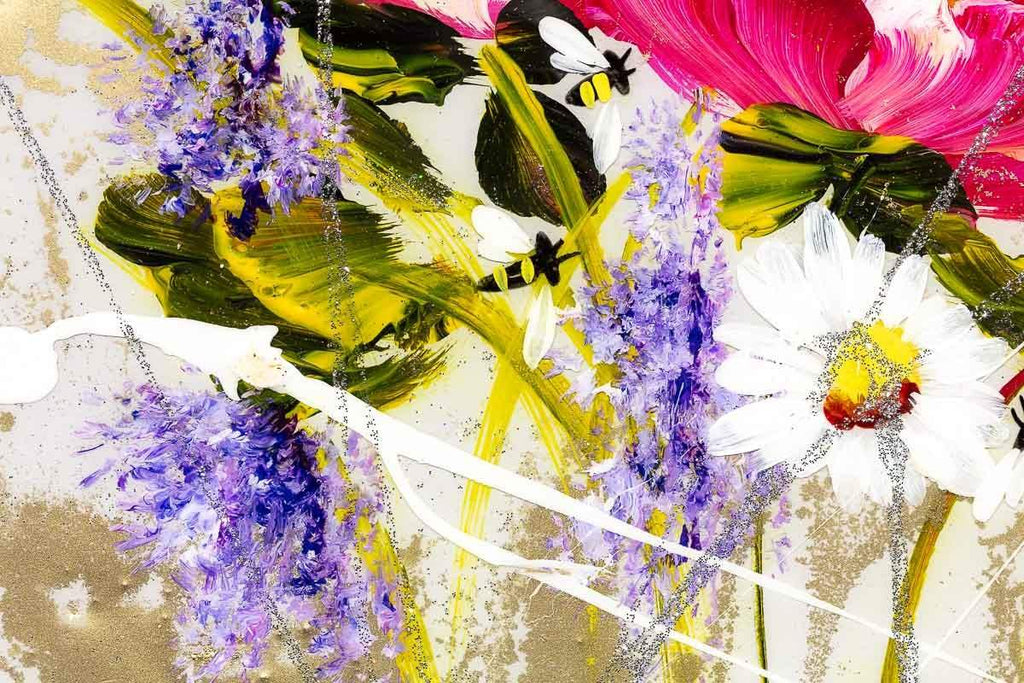 Flowers in the Sunshine - Original - SOLD by artist Rozanne Bell - Wyecliffe Galleries