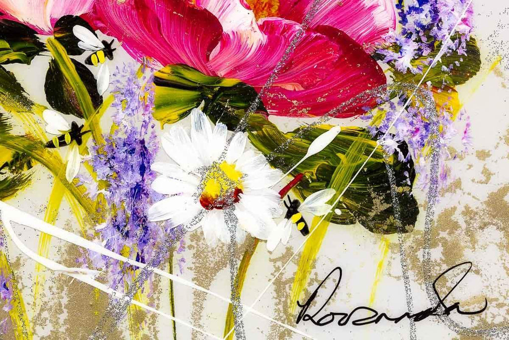 Flowers in the Sunshine - Original - SOLD by artist Rozanne Bell - Wyecliffe Galleries