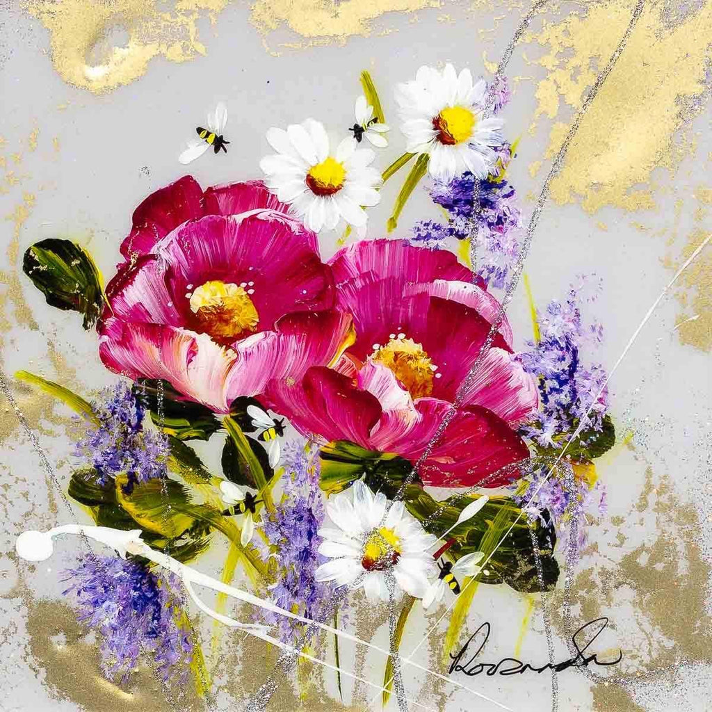 Flowers in the Sunshine - Original - SOLD by artist Rozanne Bell - Wyecliffe Galleries