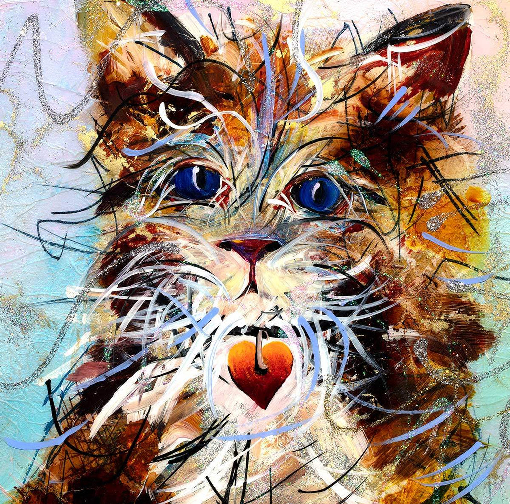 Fluffy - Original - SOLD by artist Rozanne Bell - Wyecliffe Galleries