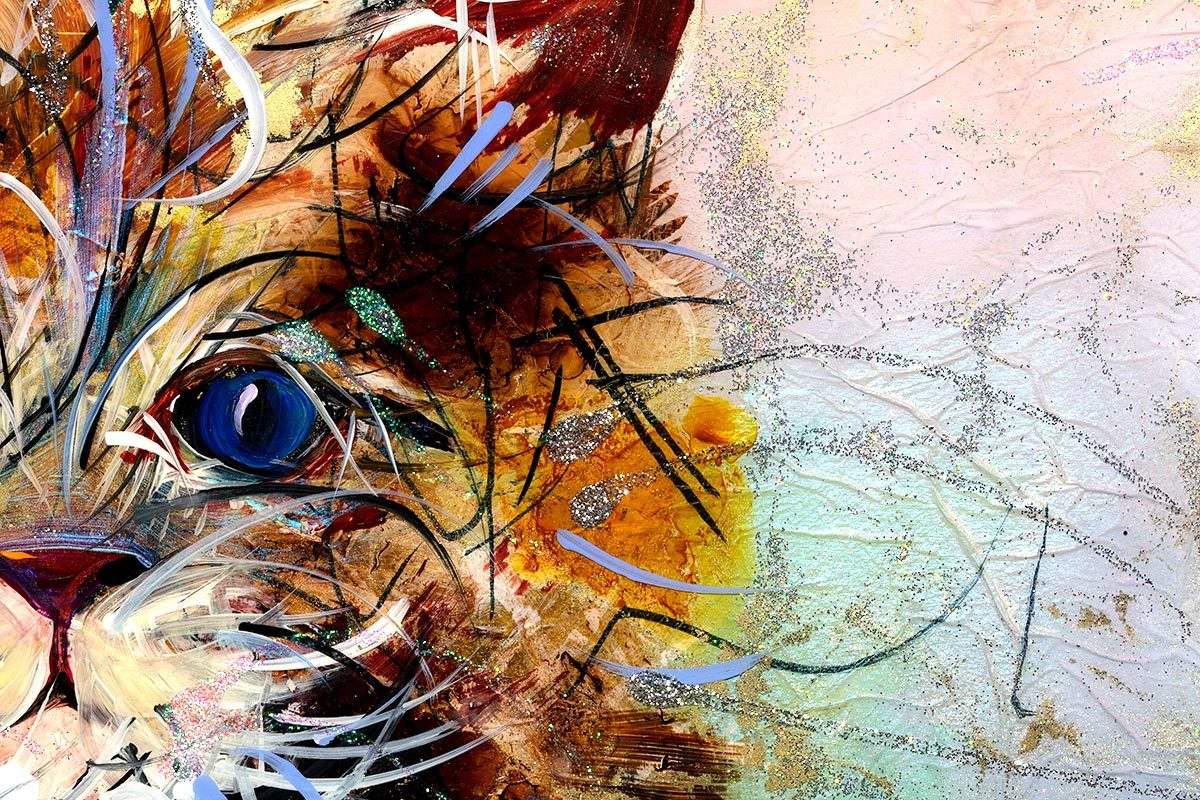 Fluffy - Original - SOLD by artist Rozanne Bell - Wyecliffe Galleries