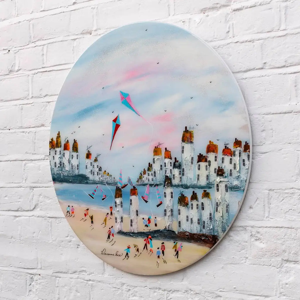 Flying Kites - Original - SOLD by artist Rozanne Bell - Wyecliffe Galleries