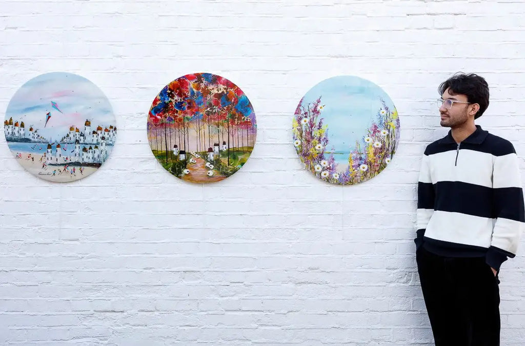 Flying Kites - Original - SOLD by artist Rozanne Bell - Wyecliffe Galleries