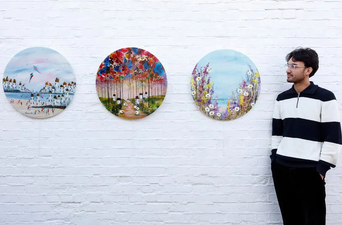 Flying Kites - Original - SOLD by artist Rozanne Bell - Wyecliffe Galleries