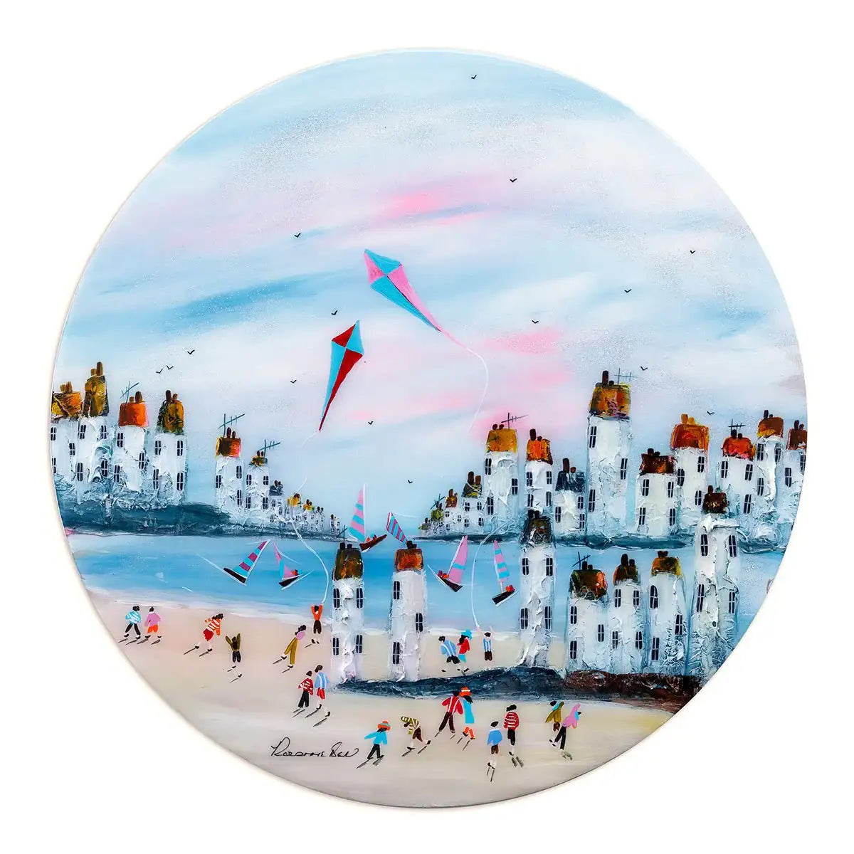 Flying Kites - Original - SOLD by artist Rozanne Bell - Wyecliffe Galleries