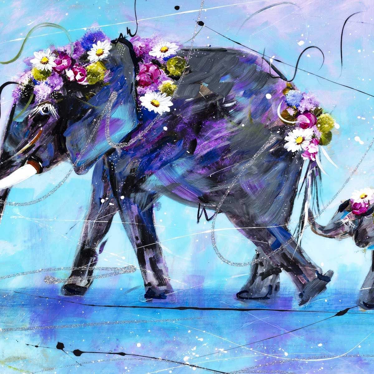 Follow The Leader - Original - SOLD by artist Rozanne Bell - Wyecliffe Galleries