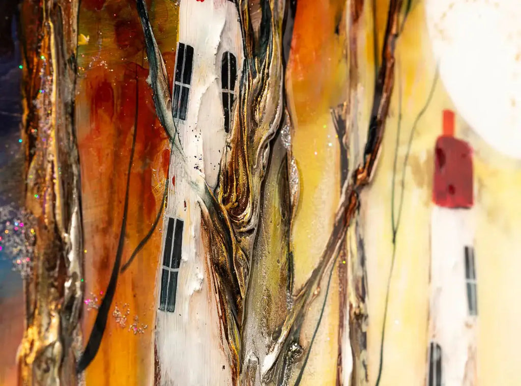 Following the Moon - Original - SOLD by artist Rozanne Bell - Wyecliffe Galleries