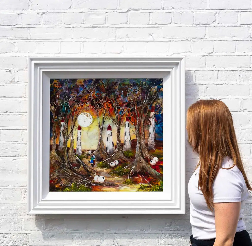 Following the Moon - Original - SOLD by artist Rozanne Bell - Wyecliffe Galleries