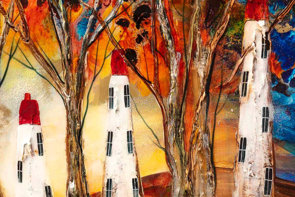 Following the Moon - Original - SOLD by artist Rozanne Bell - Wyecliffe Galleries