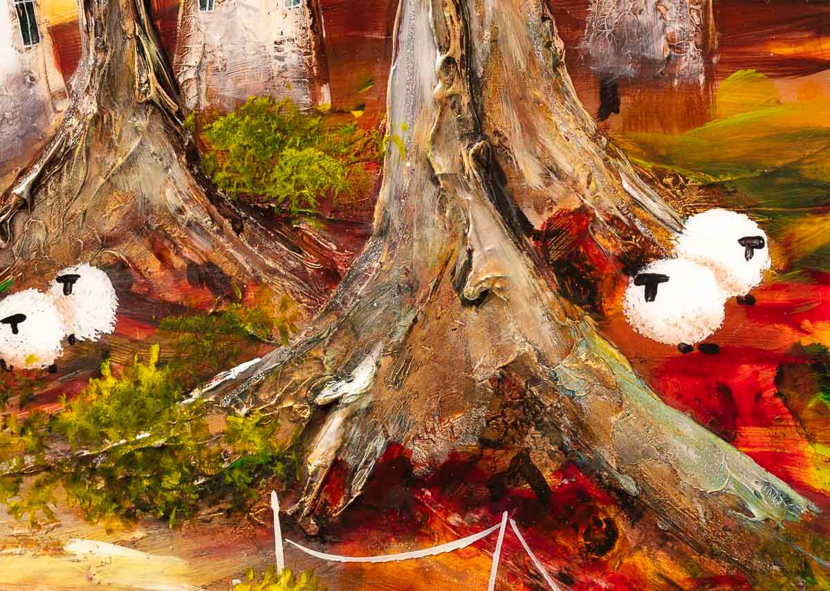 Following the Moon - Original - SOLD by artist Rozanne Bell - Wyecliffe Galleries