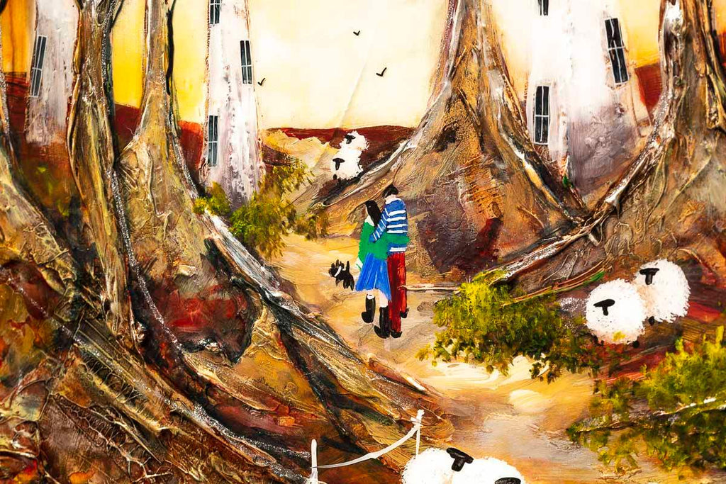 Following the Moon - Original - SOLD by artist Rozanne Bell - Wyecliffe Galleries