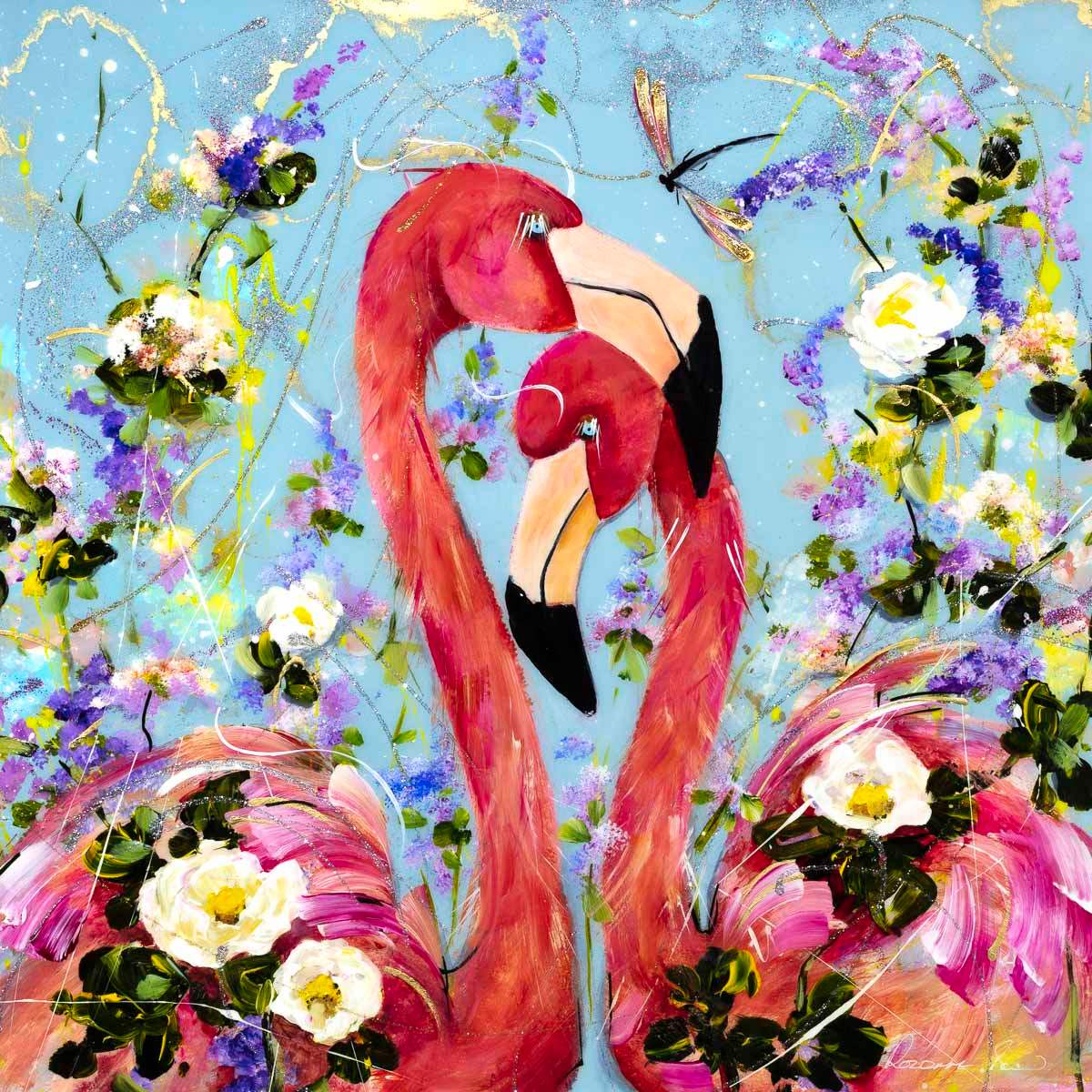 Forever Loving You - Original SOLD by artist Rozanne Bell - Wyecliffe Galleries