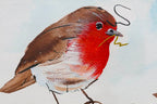 Robins Appear When Loved Ones Are Near - Original - SOLD by artist Rozanne Bell - Wyecliffe Galleries