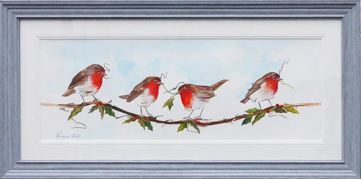 Robins Appear When Loved Ones Are Near - Original - SOLD by artist Rozanne Bell - Wyecliffe Galleries