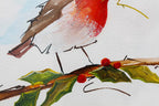 Robins Appear When Loved Ones Are Near - Original - SOLD by artist Rozanne Bell - Wyecliffe Galleries