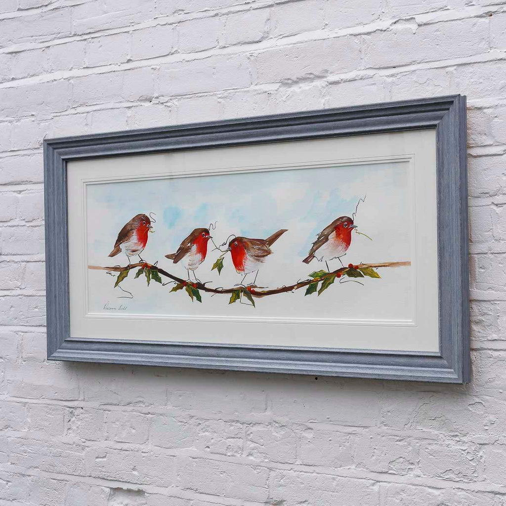 Robins Appear When Loved Ones Are Near - Original - SOLD by artist Rozanne Bell - Wyecliffe Galleries