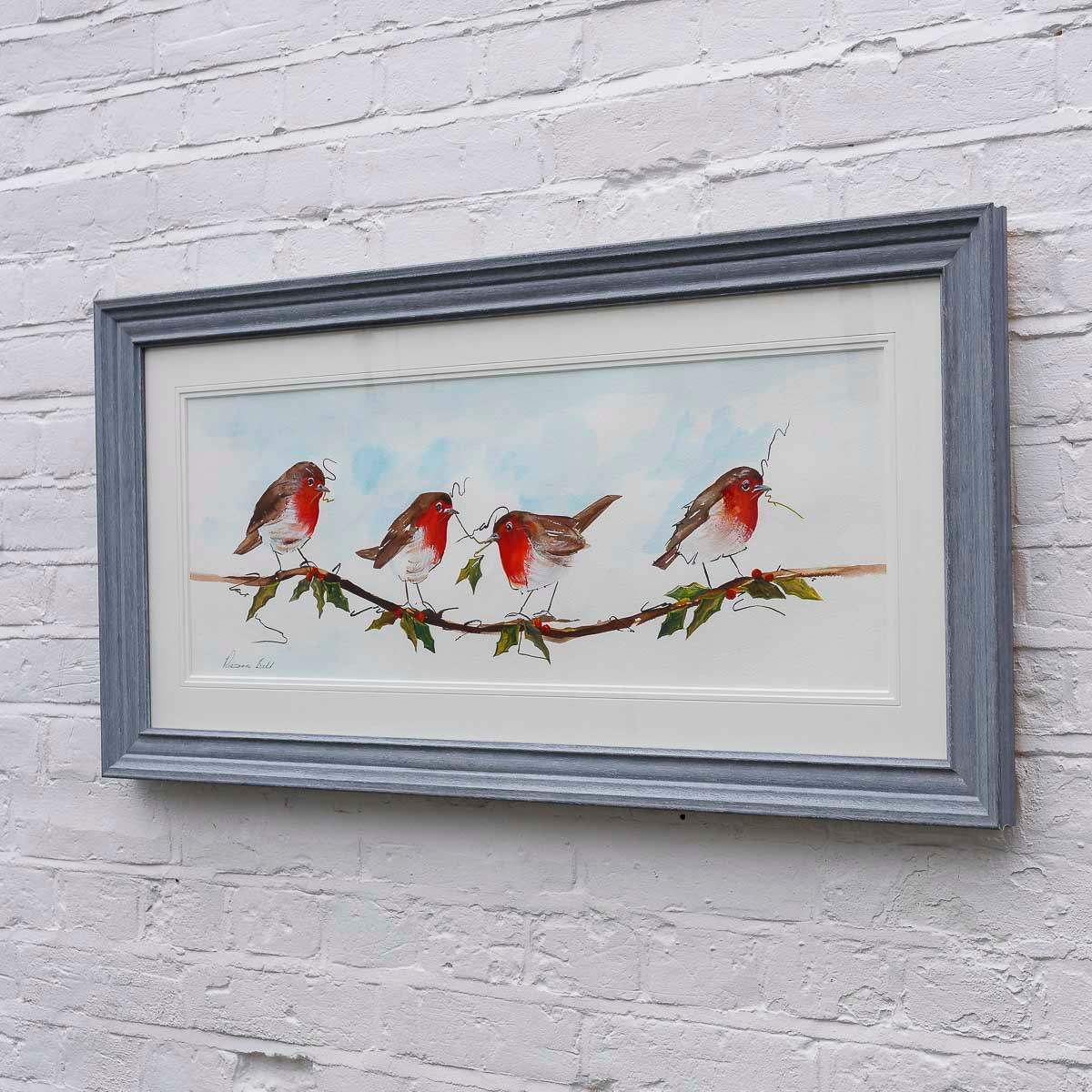 Robins Appear When Loved Ones Are Near - Original - SOLD by artist Rozanne Bell - Wyecliffe Galleries