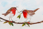 Robins Appear When Loved Ones Are Near - Original - SOLD by artist Rozanne Bell - Wyecliffe Galleries