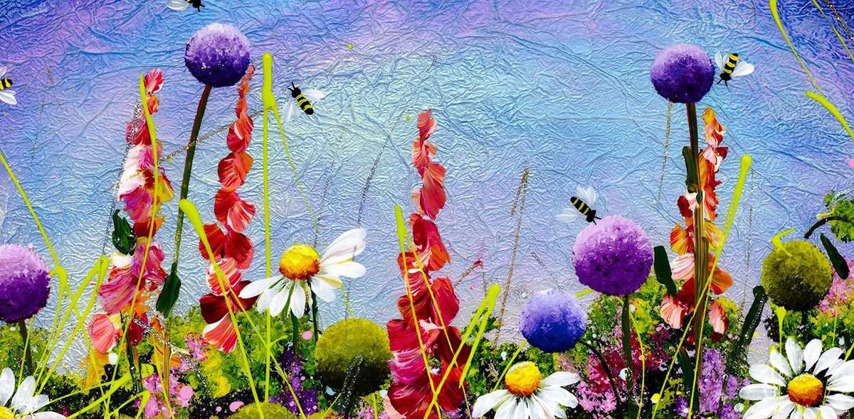 Foxglove Love - Original - SOLD by artist Rozanne Bell - Wyecliffe Galleries
